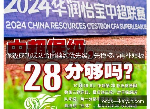 保级成功球队合同续约优先级，先稳核心再补短板
